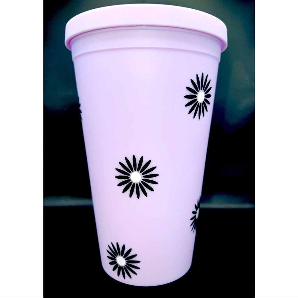 Black White floral Tumbler